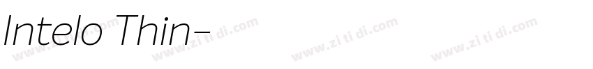 Intelo Thin字体转换
